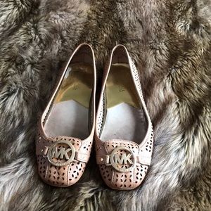 Nude Michael Kors Laser Cut Flats